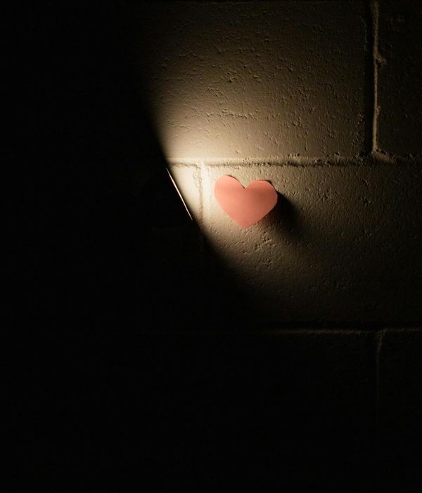 Abstract glowing heart shape representing cardiovascular wellness